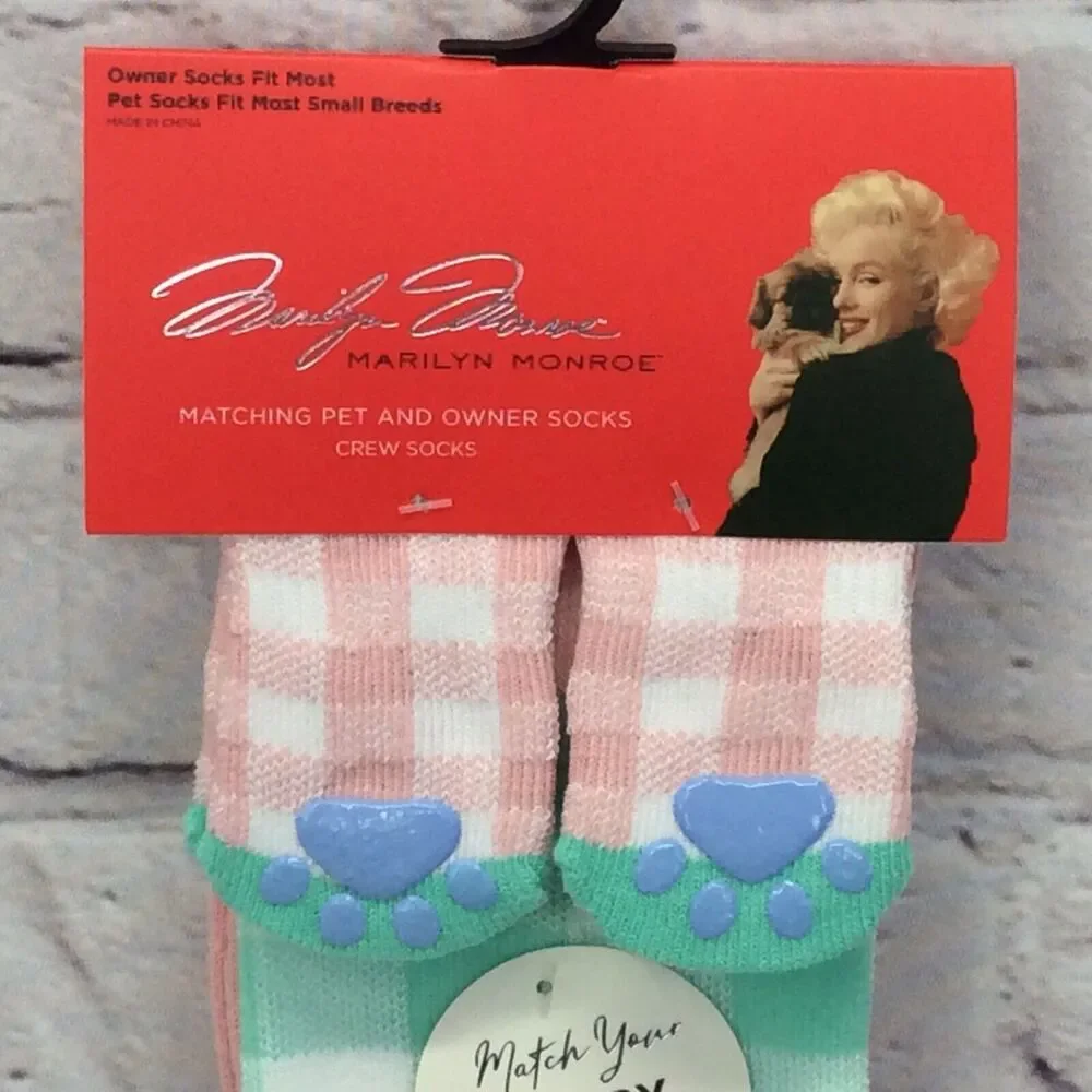 Marilyn Monroe Matching Pet & Owner Low Cut Socks Pastel Women's O/S Small Dog